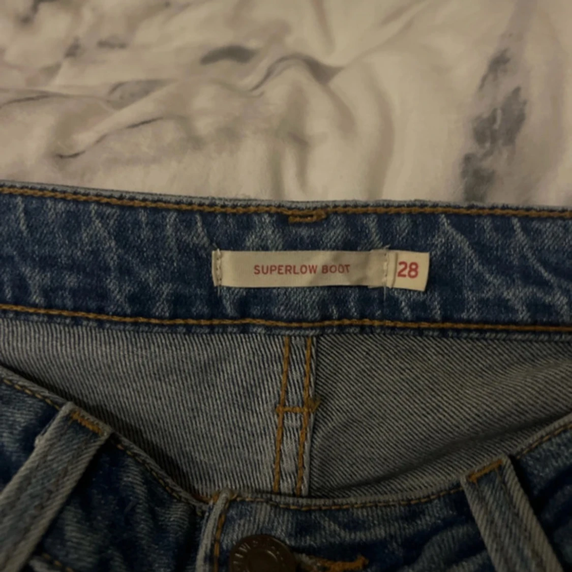 Blå Superlow Bootcut Jeans - 2