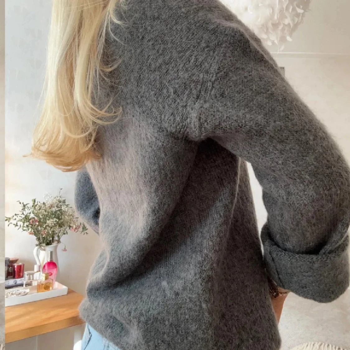 Grå mohairtröja - 1