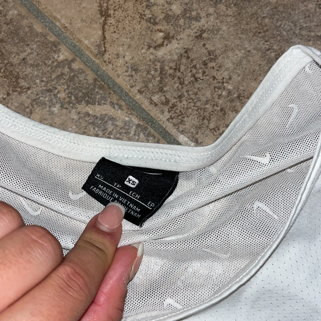 Vit Nike t-shirt i mesh XS - 1