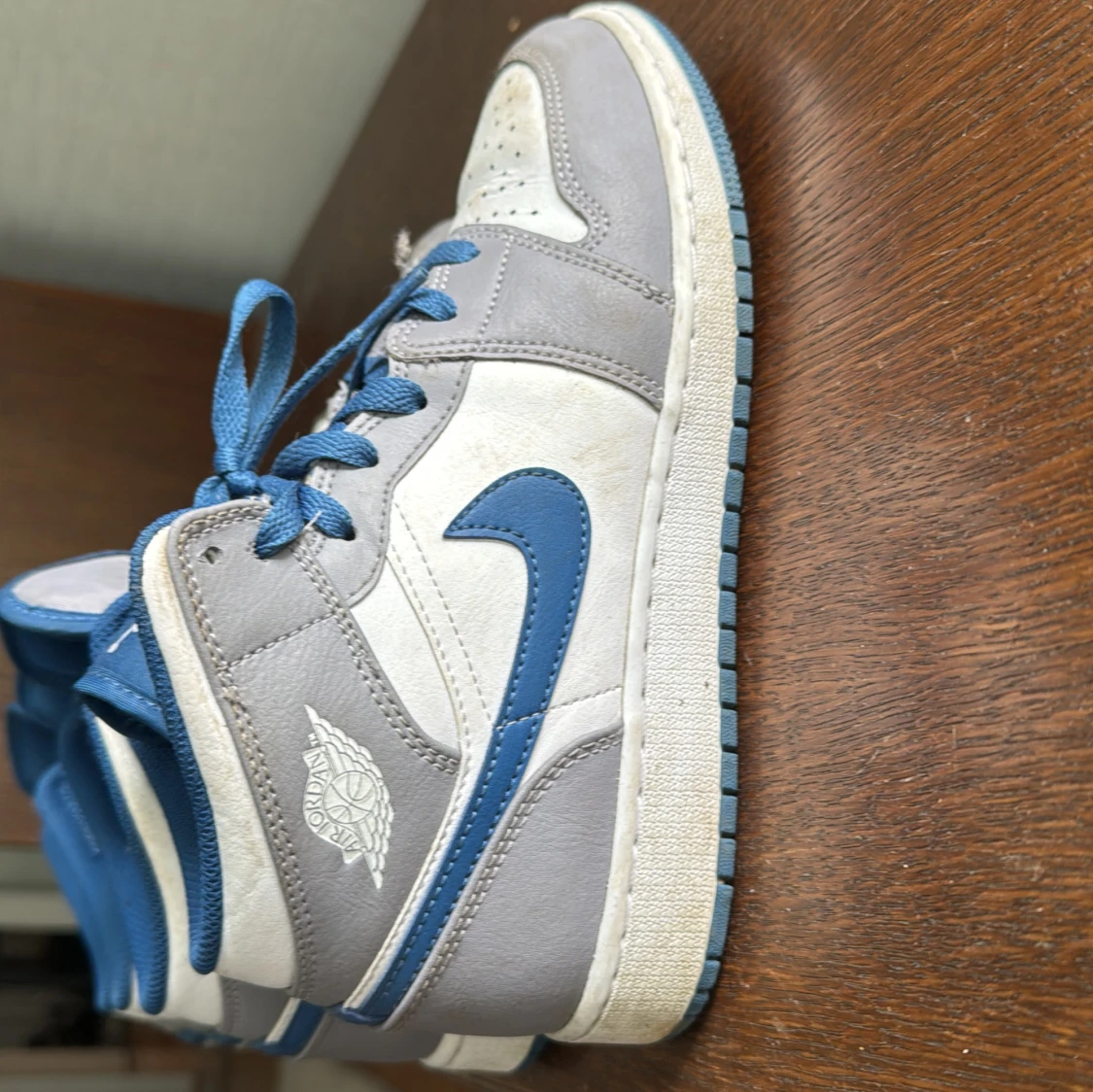 Nike Air Jordan 1 grå/blå sneakers - 3