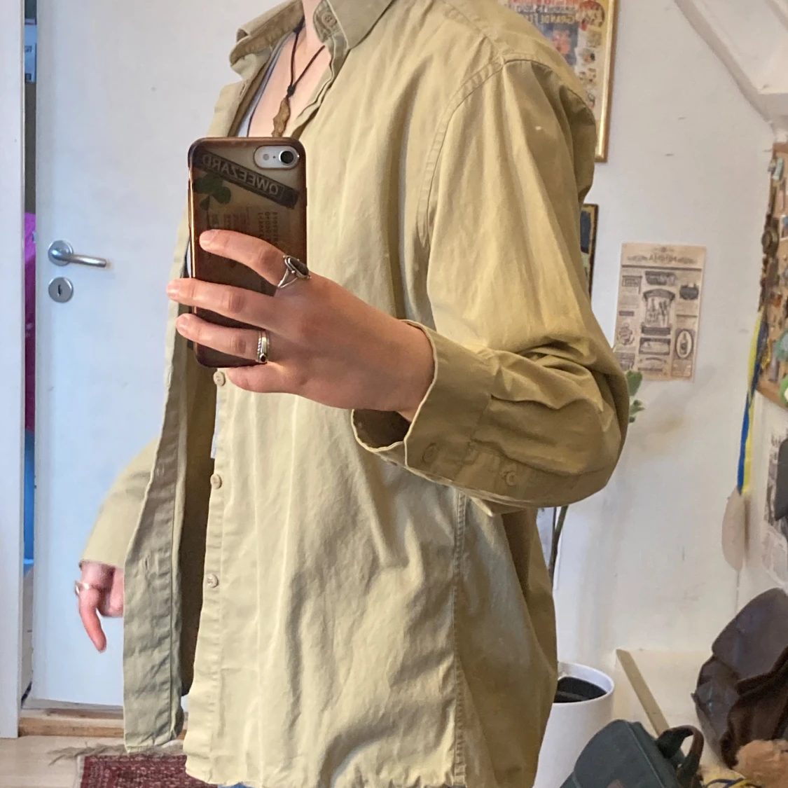 Beige skjorta från KappAhl i bomull, M - 2