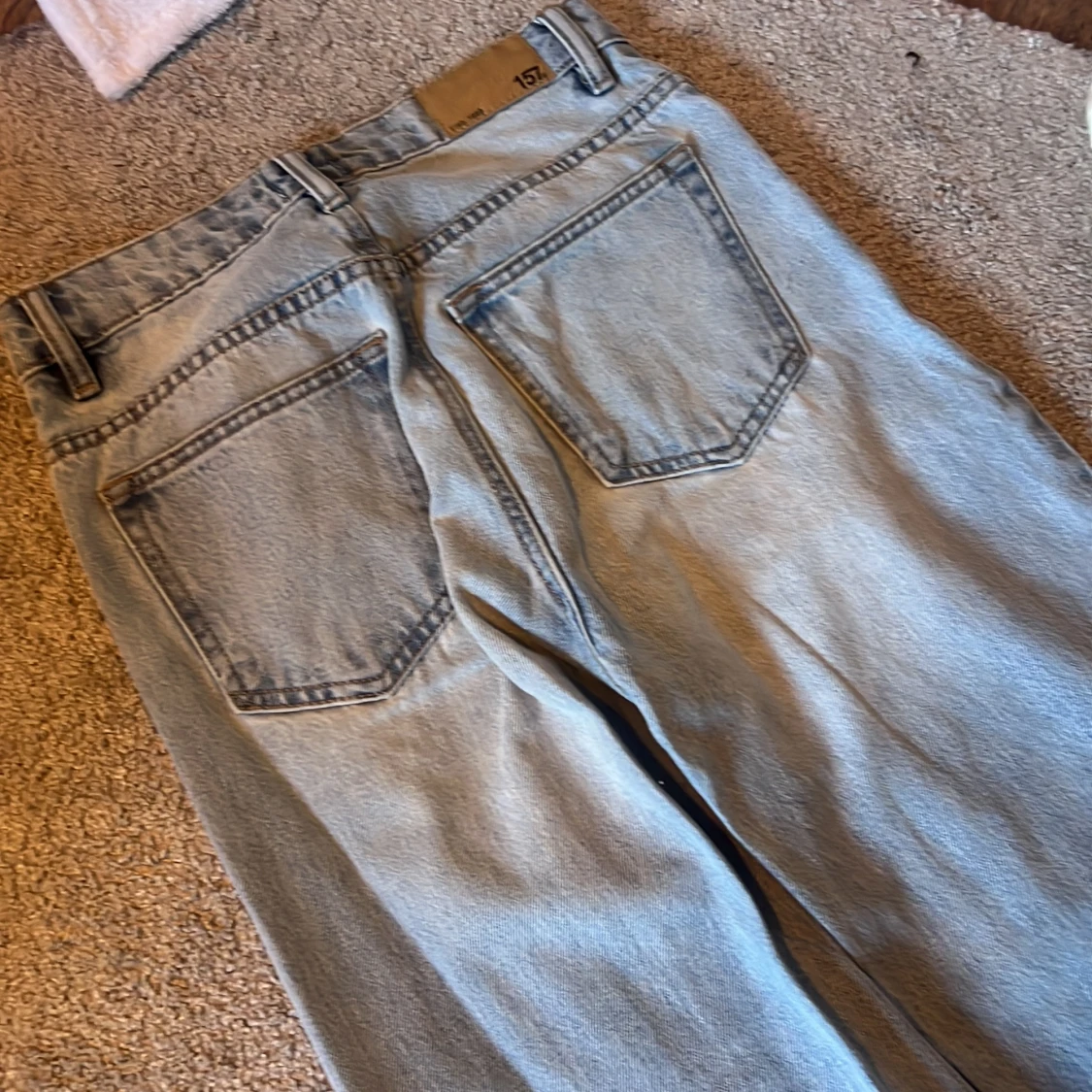 Blå högmidjade jeans  - 2