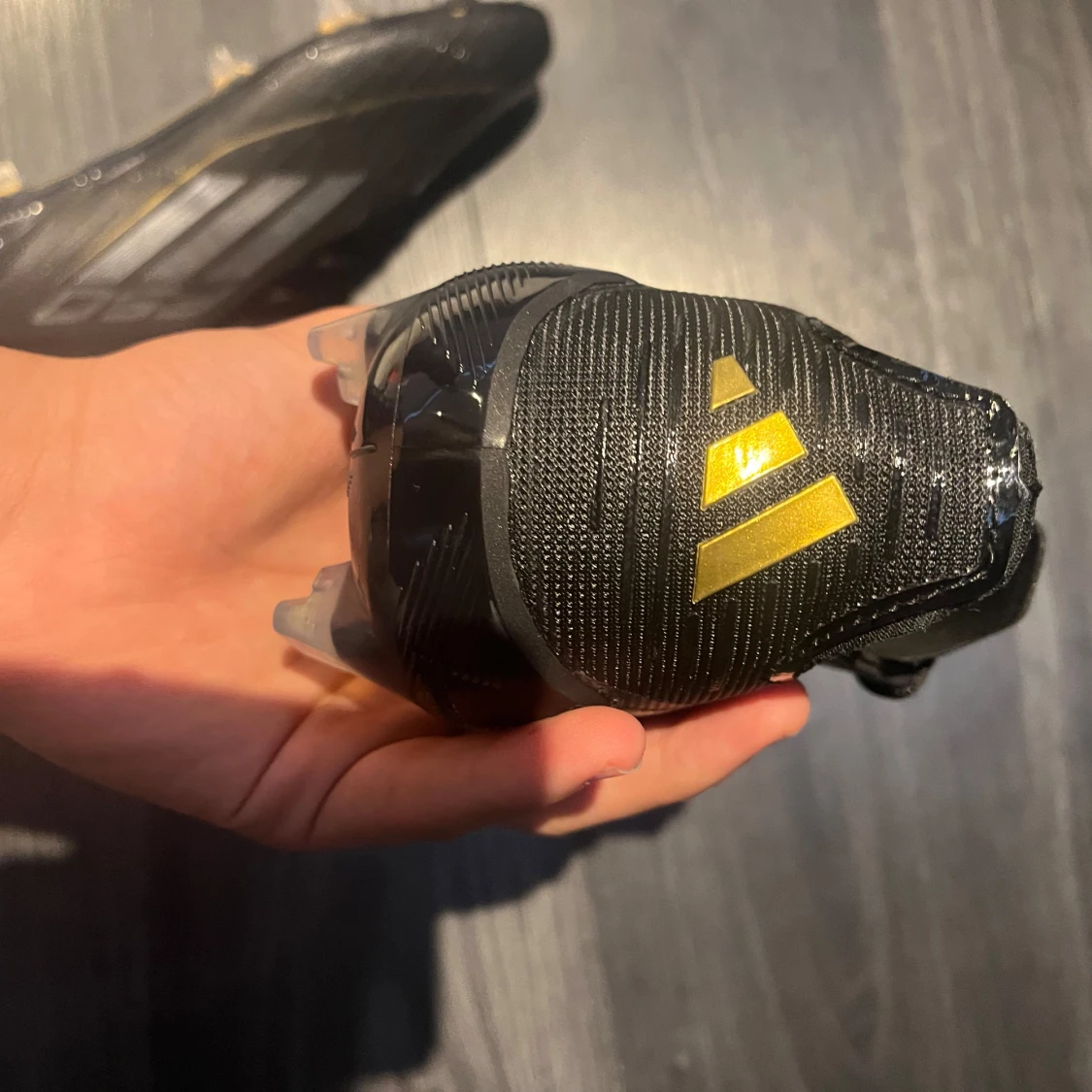 ADIDAS F50 ELITE FG DARK SPARK - SVART/SILVER/GULD - 4