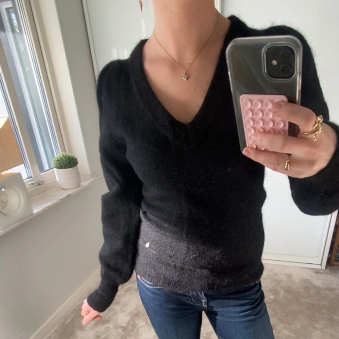 Svart stickad tröja från Twist & Tango