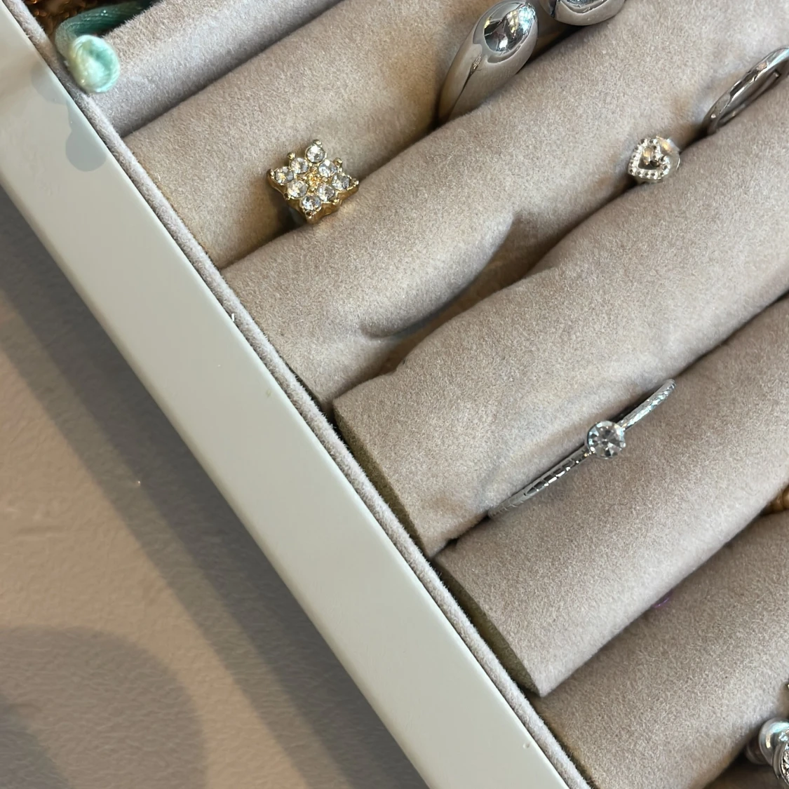 Silverring med liten sten - 1