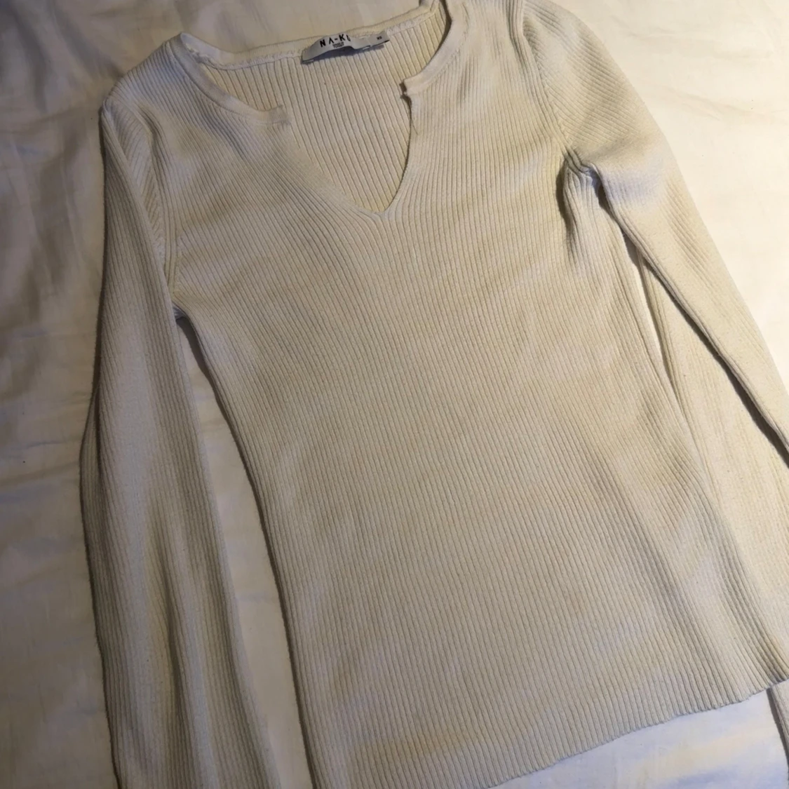 Ribb stickad topp från nakd - 1