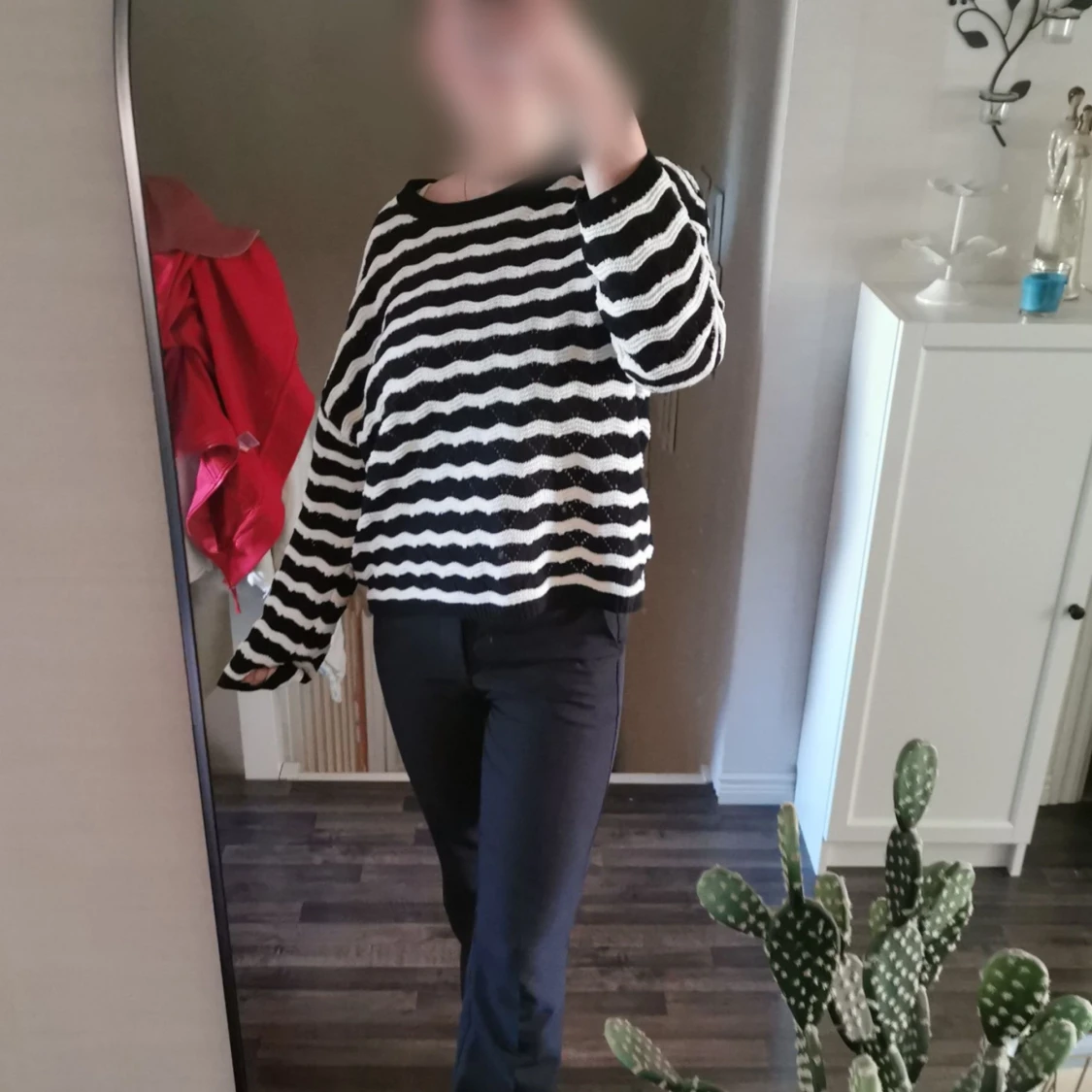 Randig stickad tröja  - 4