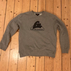 Grå sweatshirt från Lee - Säljer en grå sweatshirt från Lee med ett tryck på framsidan. Tröjan har långa ärmar och en rund. Hör av dig vid intresse! Sitter som S i passformen.