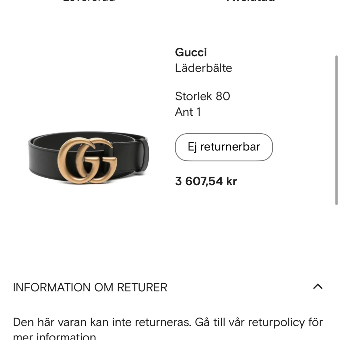 GUCCI Double G Bälte - Äkta, kvitto finns! - 4