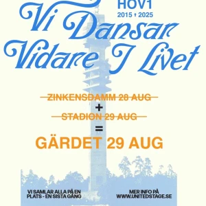 Vi Dansar Vidare I Livet - säljer två vanliga hov1 bilgetter till gärdet 29/8, 1 för 750 eller två för 2 för 1400 snabb affär 1350❤️🥰