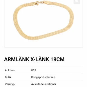 18k armlänk X-länk 19cm - Snygg armlänk i X-länkdesign, 19 cm lång. Armbandet har en klassisk guldfärg och är perfekt för dig som gillar stilrena och tidlösa smycken. Länkarna ger ett coolt och elegant intryck som passar till många olika looks.