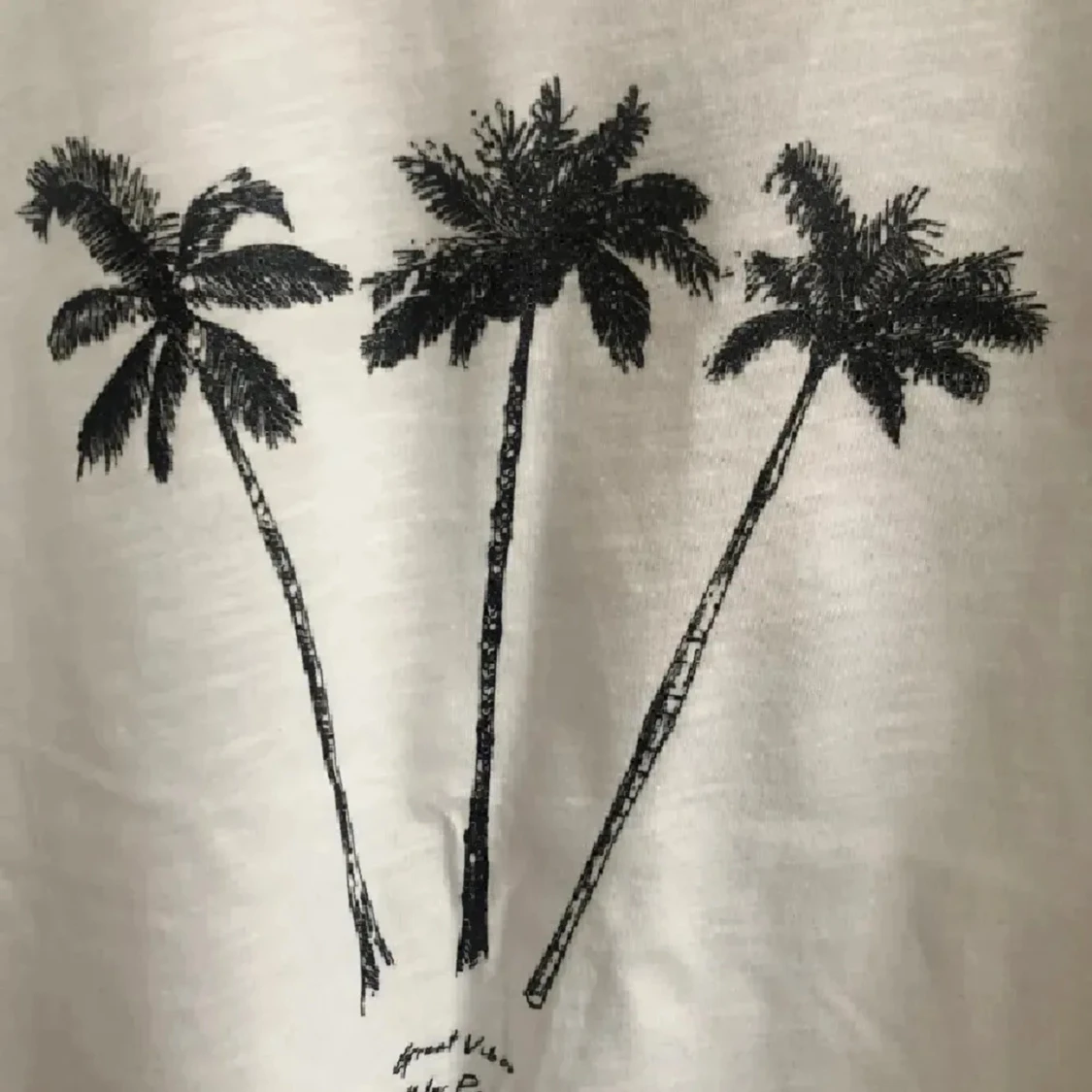 Vit t-shirt med palmer från Cream - 1