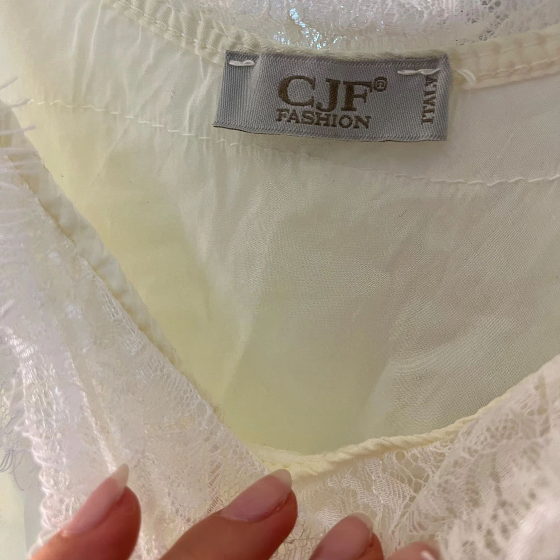 Ljusgul spetslinnetopp  - 1