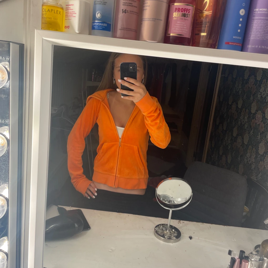 Orange velour hoodie Juicy Couture