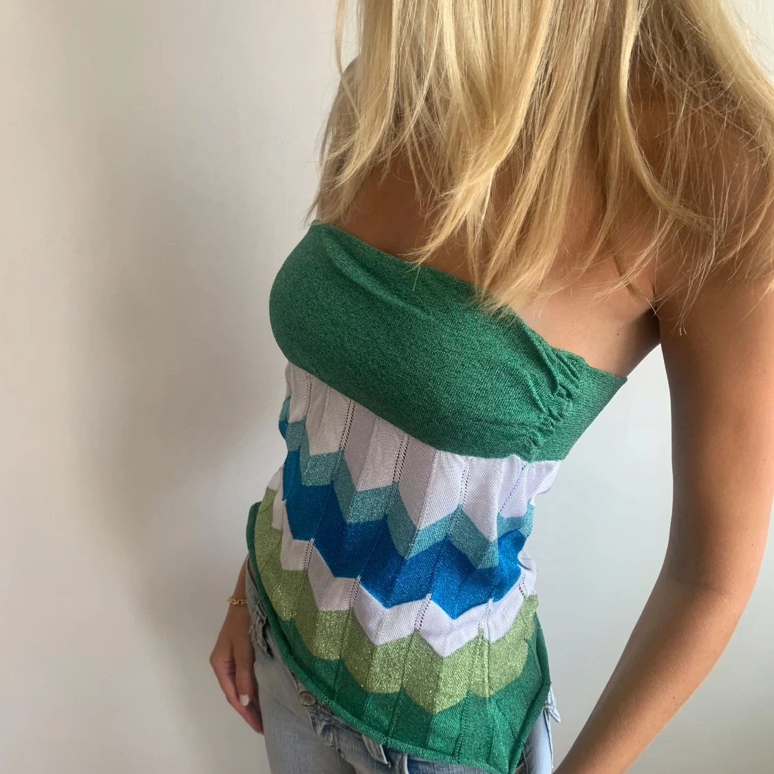 Missoni mönstrad tubtopp med glitter - 1