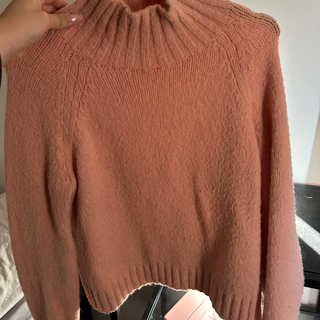 Rosa stickad tröja - 2