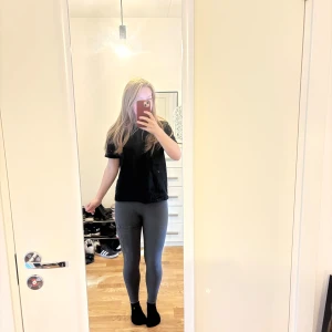 Aim’n träningstights - Gråa ribbade Aim’n träningstights i storlek M men passar även på mig som har S. Använde dom hyfsat mycket innan men inget man märker, säljer då de ej kommer till användning längre💞