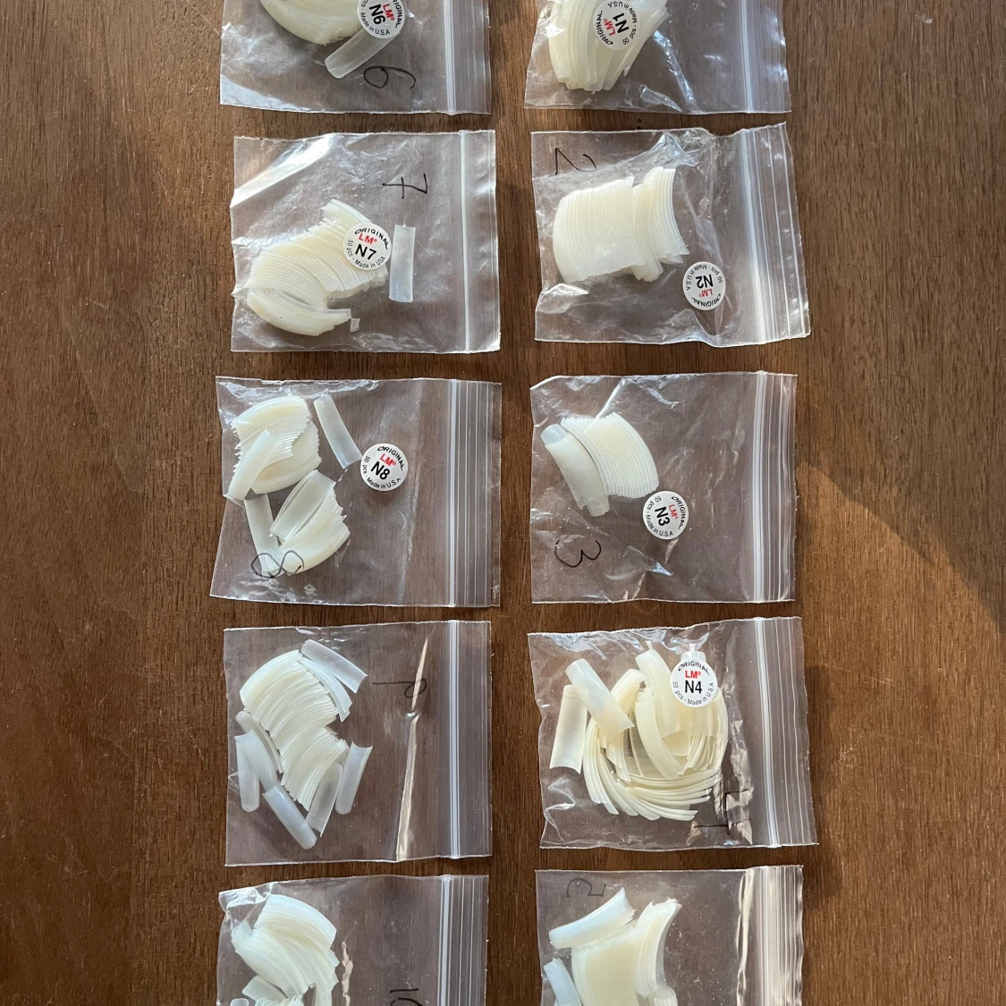 Nageltippar i olika storlekar - 1