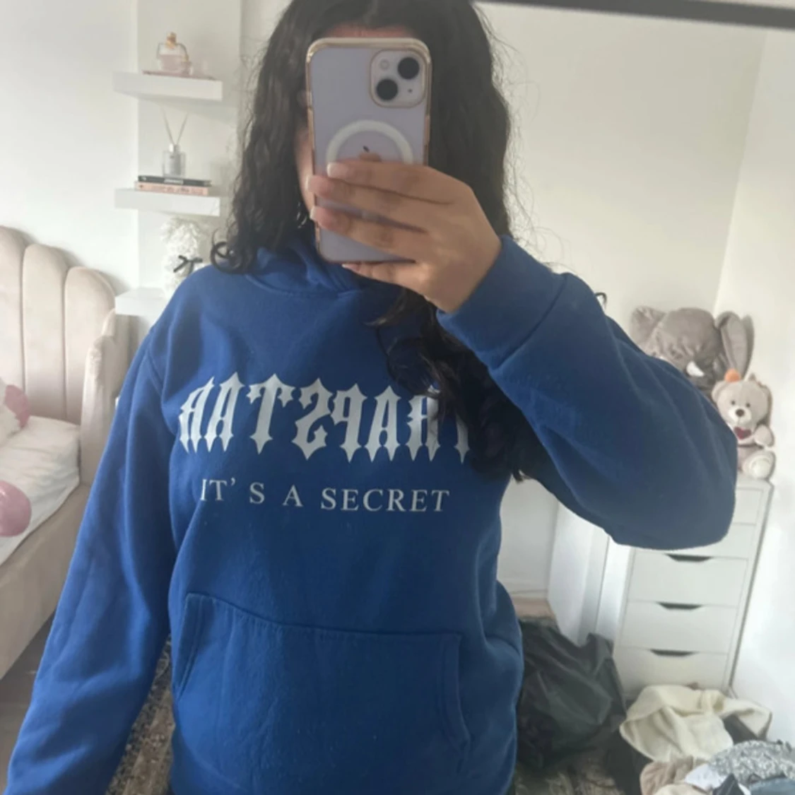 Blå trapstar hoodie