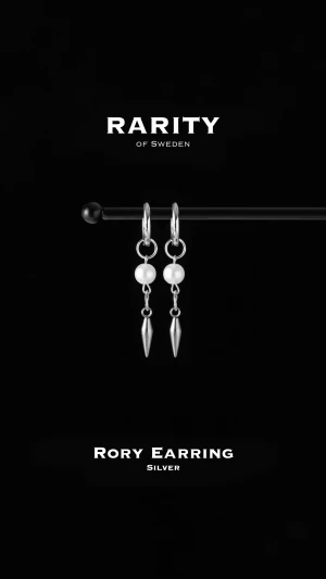 Rory Earring - Silver: Unika silvriga örhängen med nitar och pärlor  - Otroligt snygga örhängen med nitar och pärlor i rostfritt stål!! Örhängena är i fin silvrig färg och passar så bra för att piffa upp en outfit och lägga till en extra detalj🪽Likt alla andra våra smycken tål dessa örhängen vatten och håller sitt glans länge!! Vid frågor eller funderingar - välkommen att skriva till oss🪽