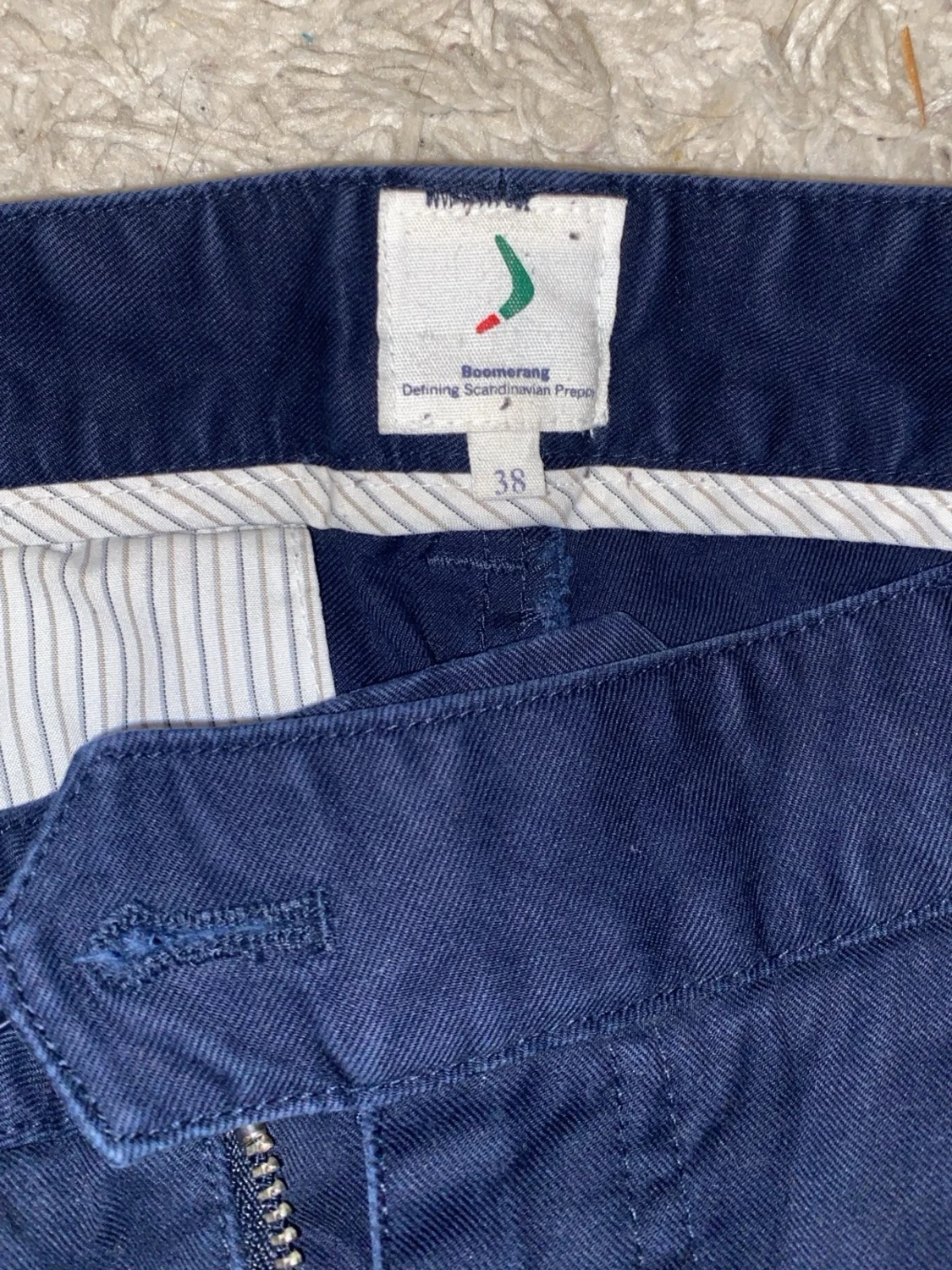 Midrise Mörkblå chinos från Boomerang bootcut  - 1