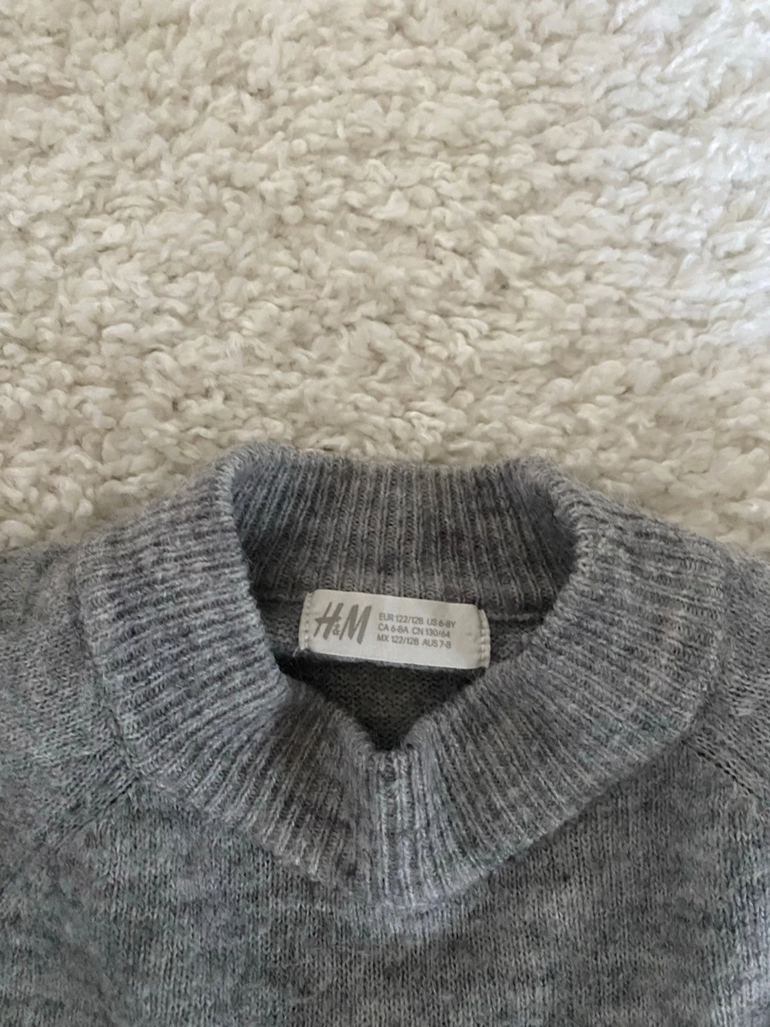 Grå stickad polotröja från H&M - 2