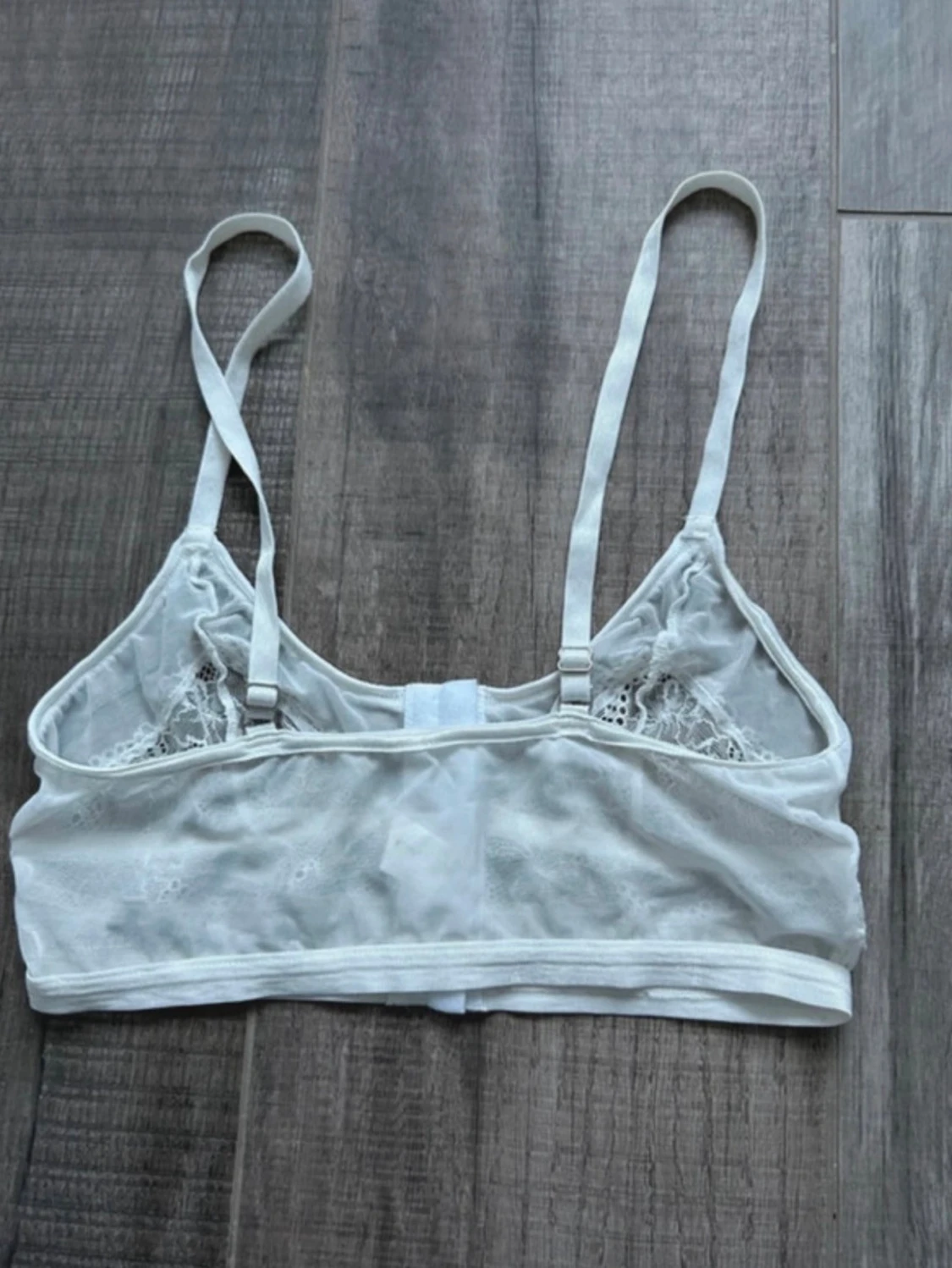 Vit spetsdetaljerad bralette - 3