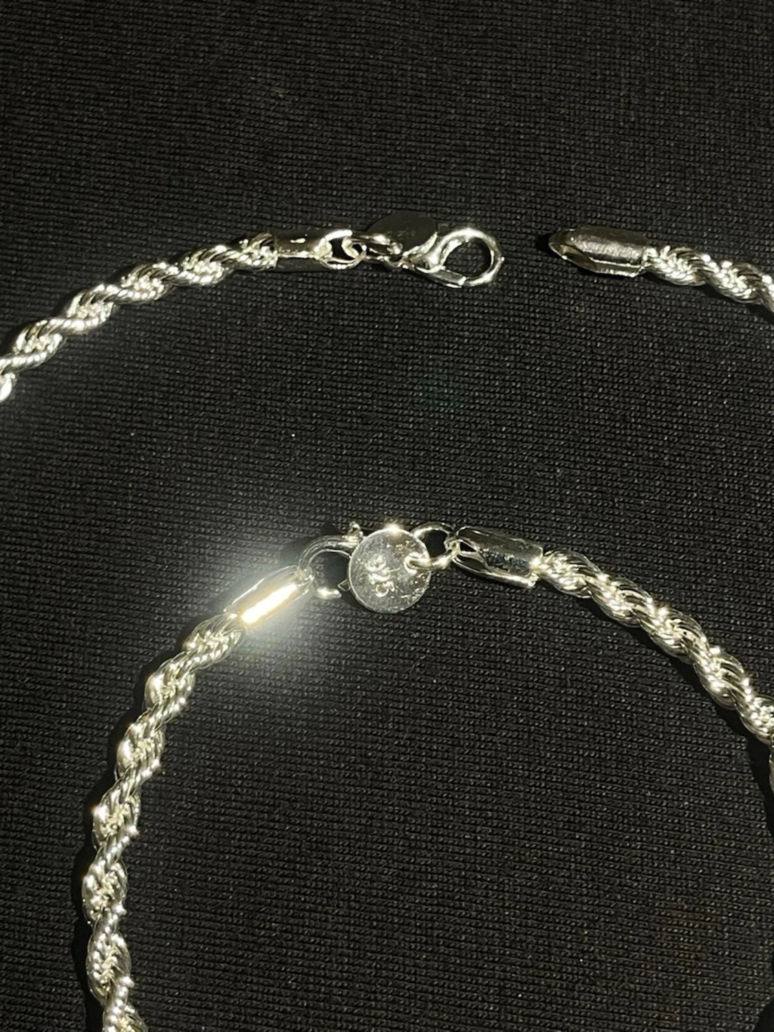 2-pack 925 Silverpläterade Rephalsband – Unisex 16–24 - 1