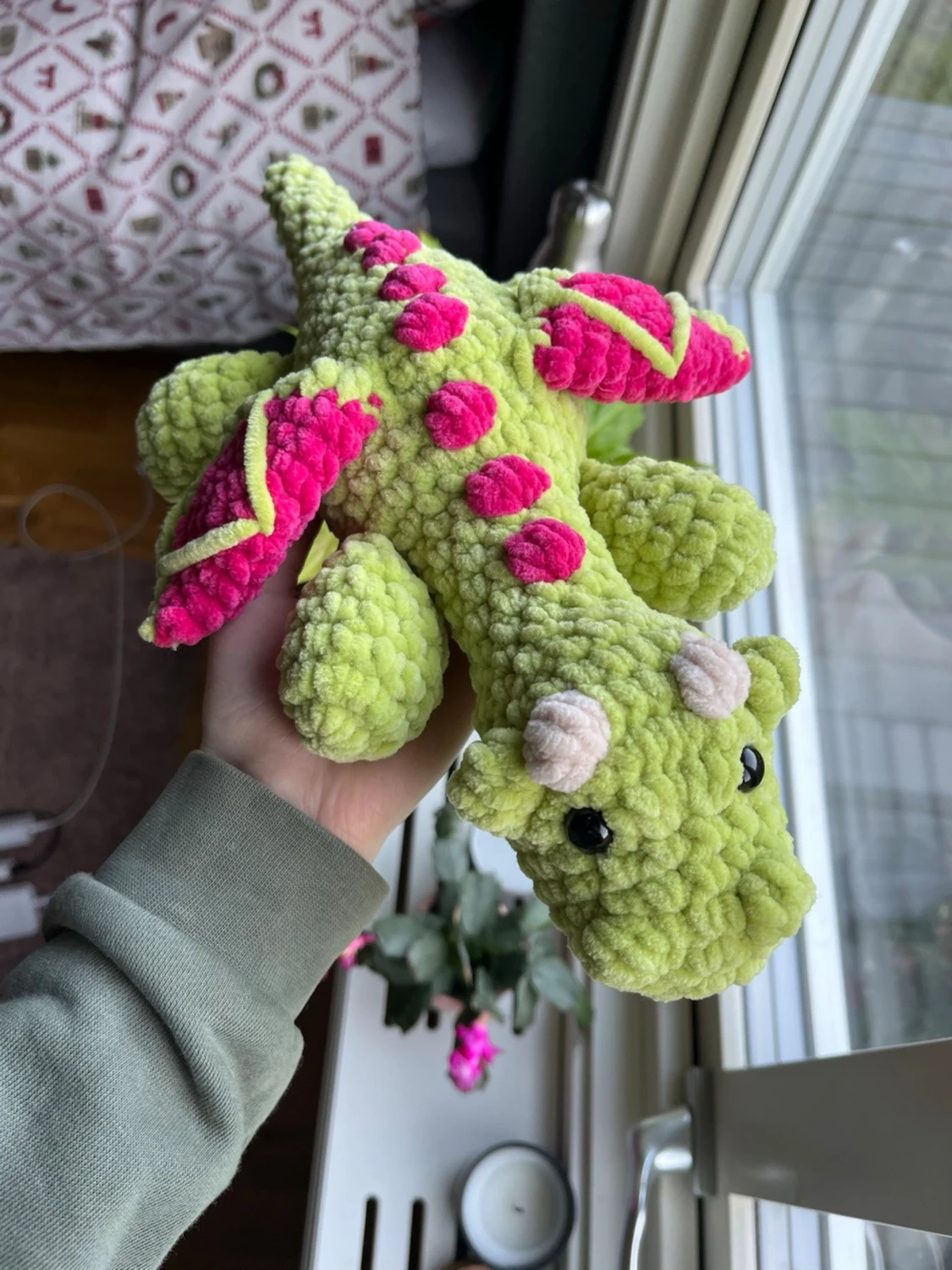 Virkad limegrön drake  - 1