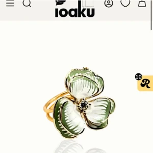 Santorini fleur ring - matcha - Helt oanvänd ring från IOAKU! Nypris: 699kr! Pris kan diskuteras vid snabb affär
