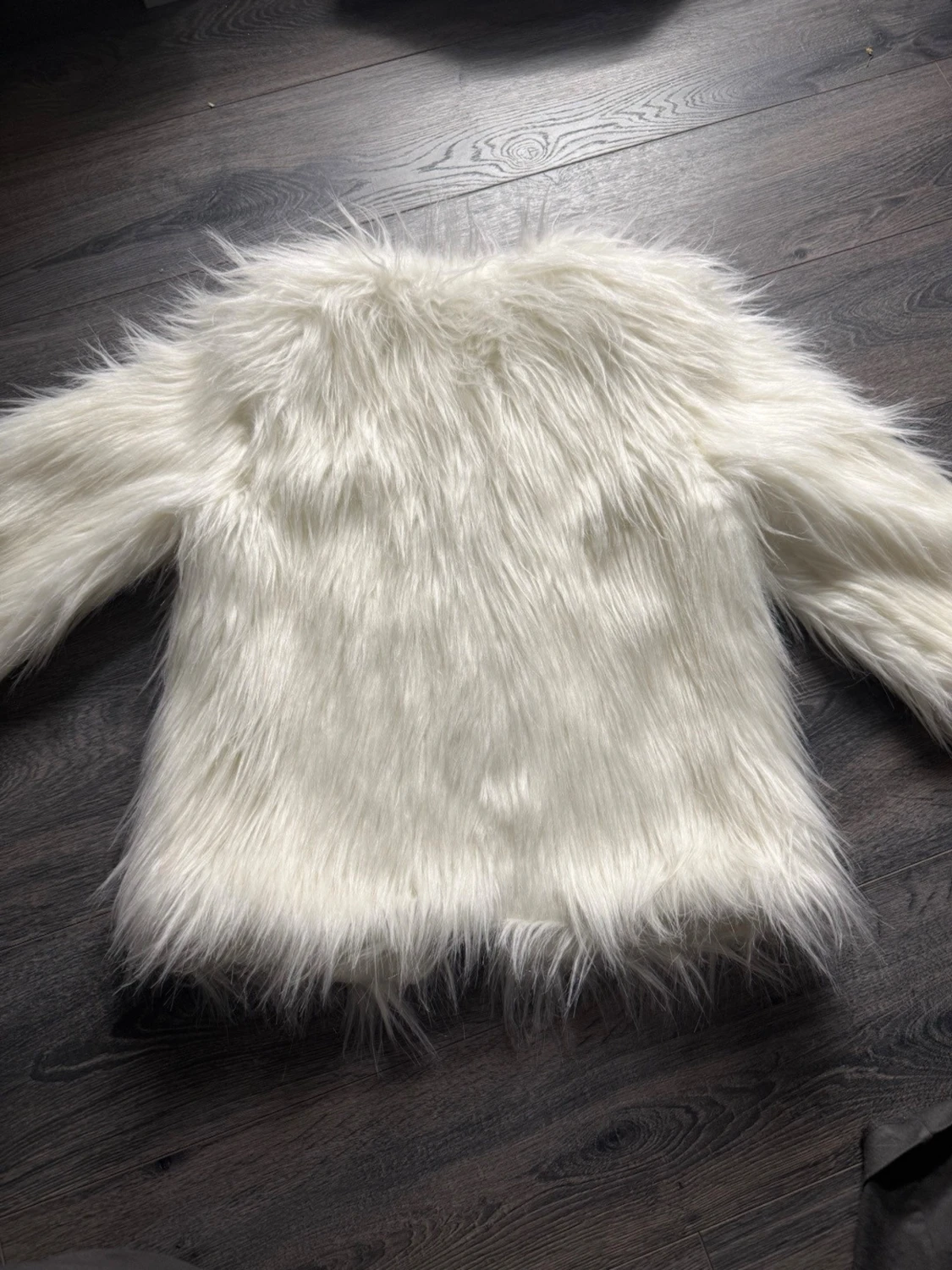 Vit fluffig pälsjacka från Lanshifei - 1