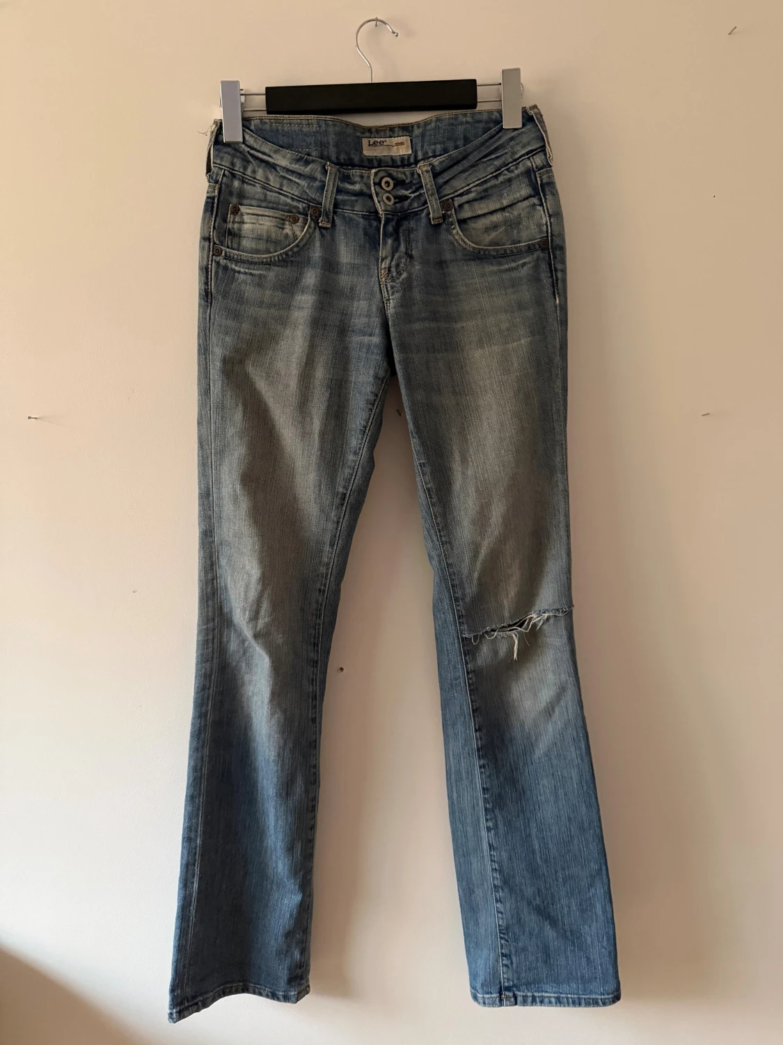 Blå bootcut jeans från Lee - 1