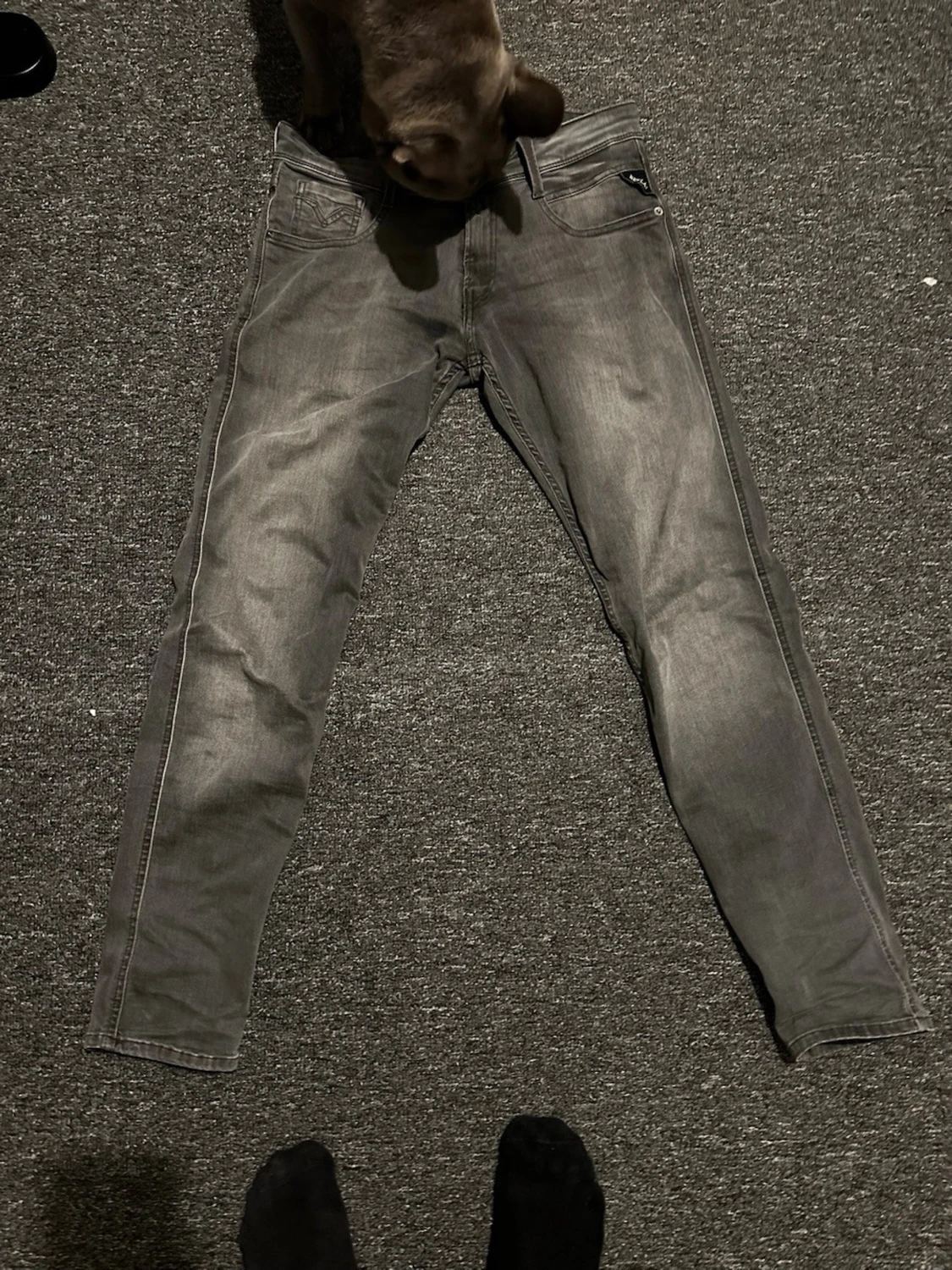 Replay Anbass grå jeans slim fit