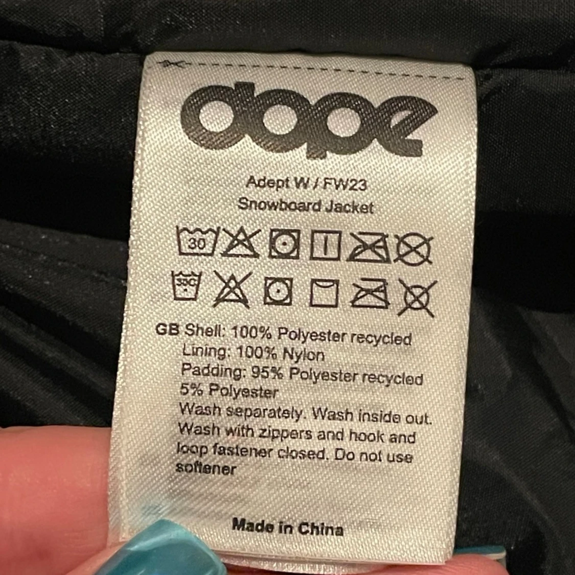 Dope Adept W Snowboarding/Skidjacka Baggy Ljusblå - 4