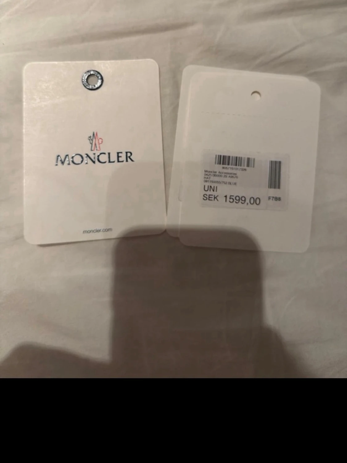 Mörkblå  ribbad Moncler mössa - 3