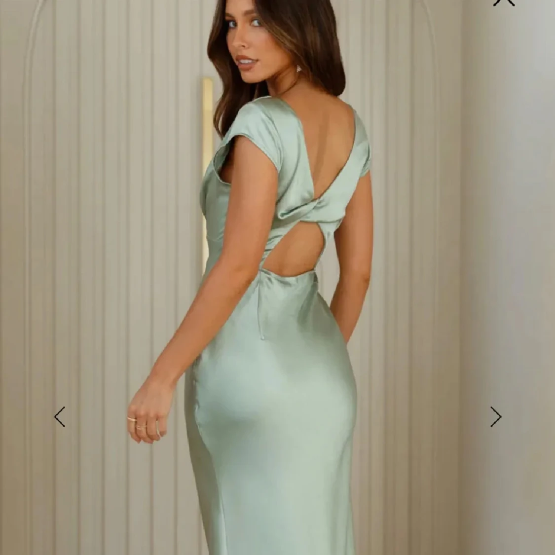 Ljusgrön balklänning - 1