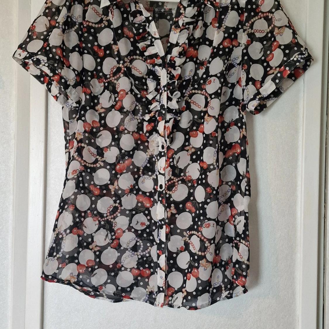 Mönstrad kortärmad blus från Red Label