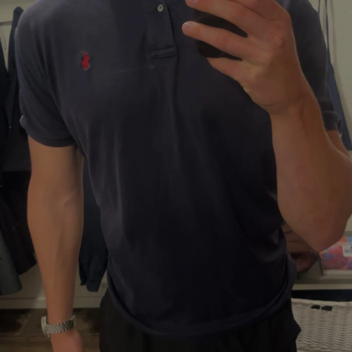 Marinblå pikétröja från Ralph Lauren - 1