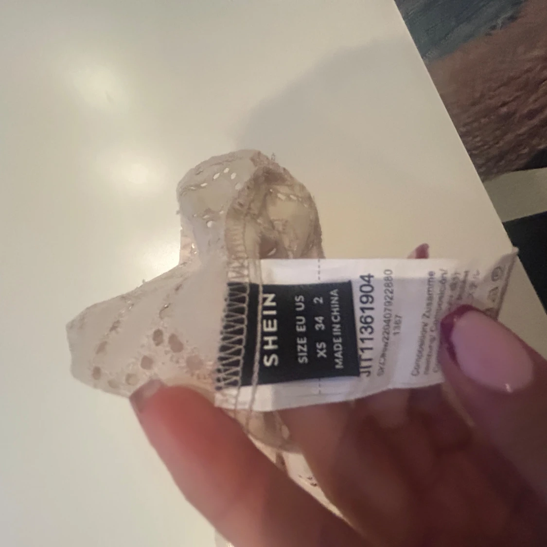 Beige tubtopp med spets  - 1