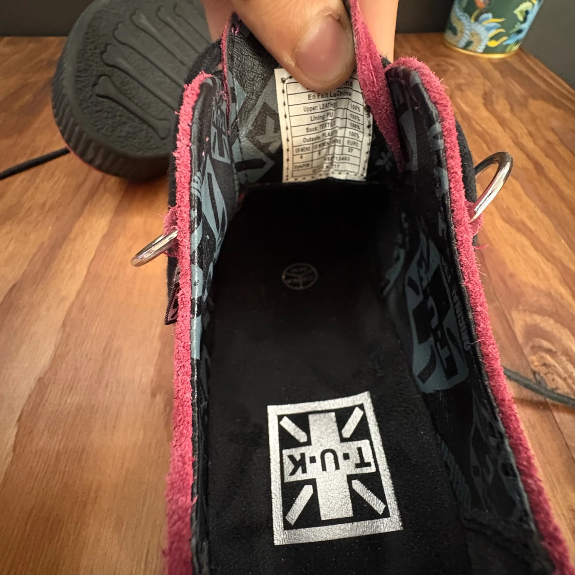 Röda creepers från T.U.K i mocka - 2