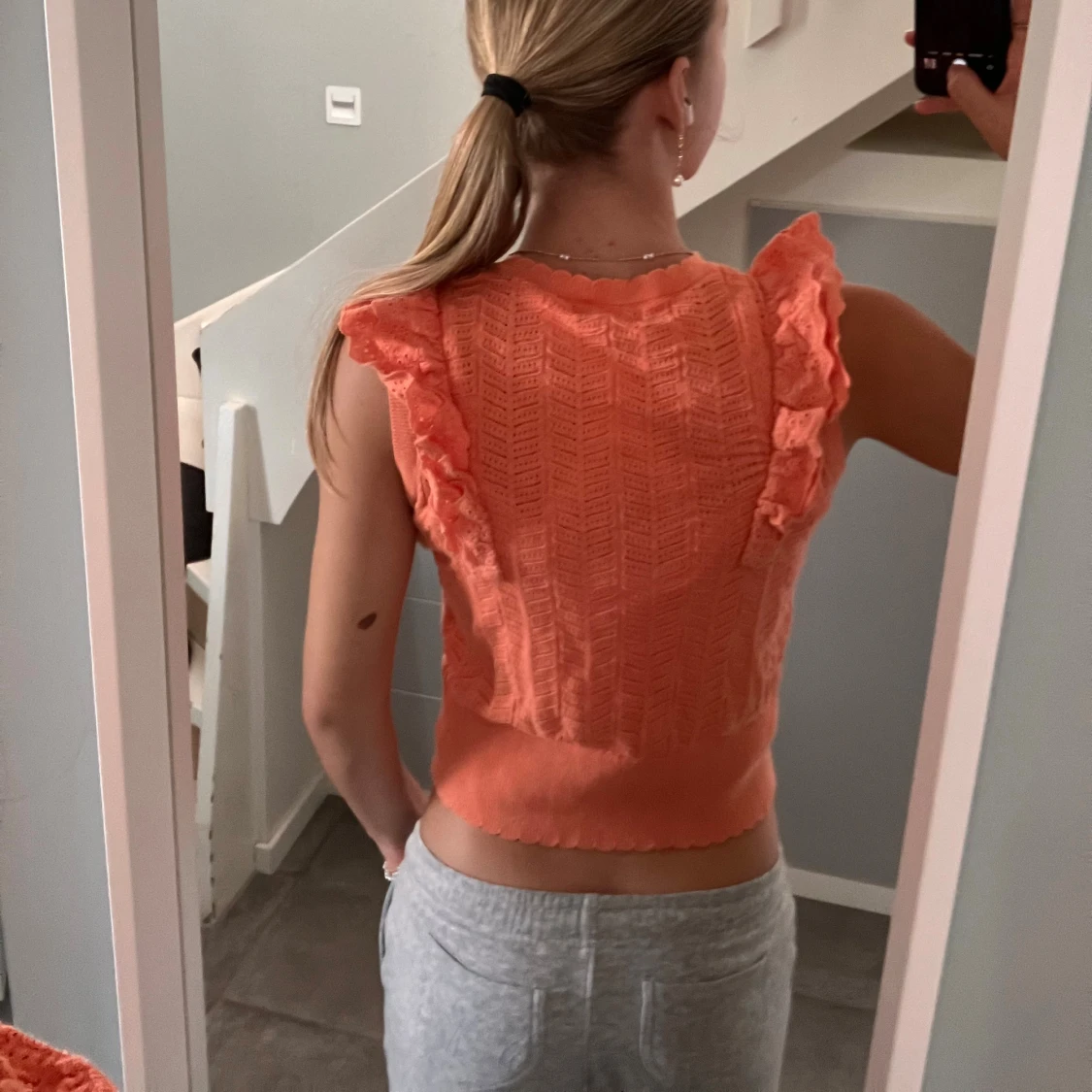 Orange volangtopp Holly & Whyte( Lindex) XS - 1