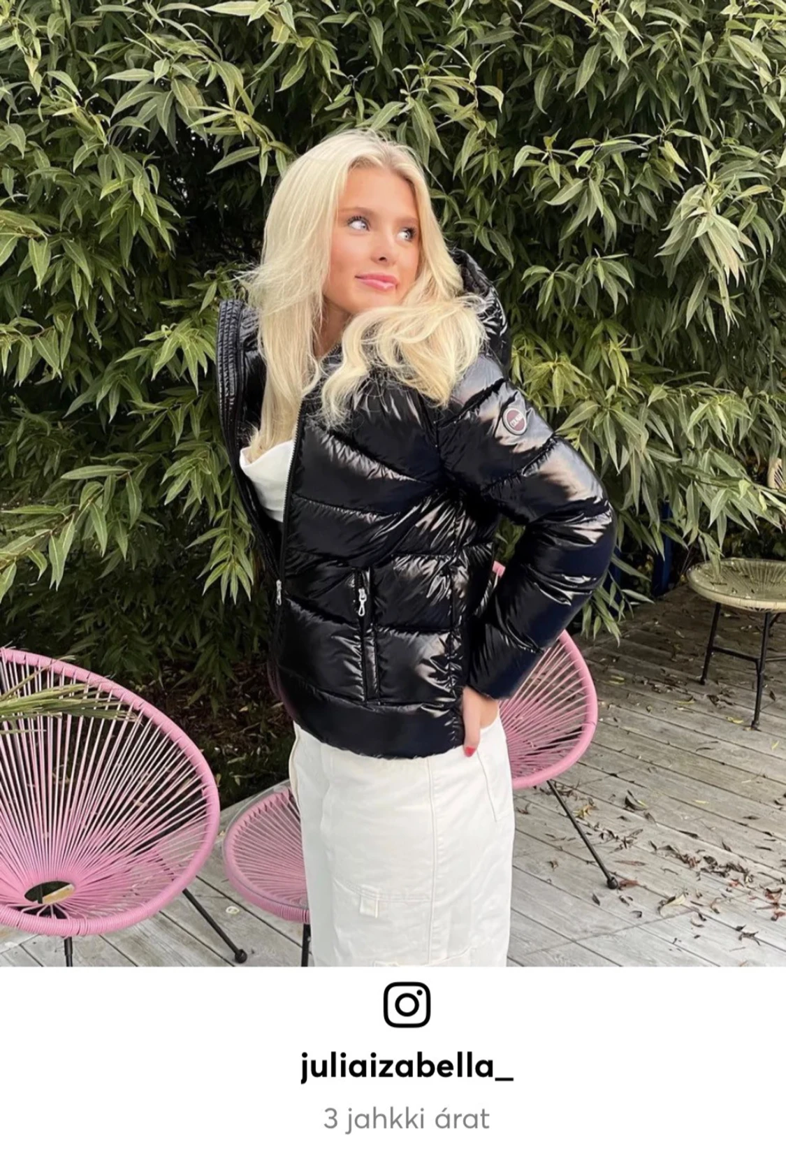 Svart glansig pufferjacka från Colmar - 1