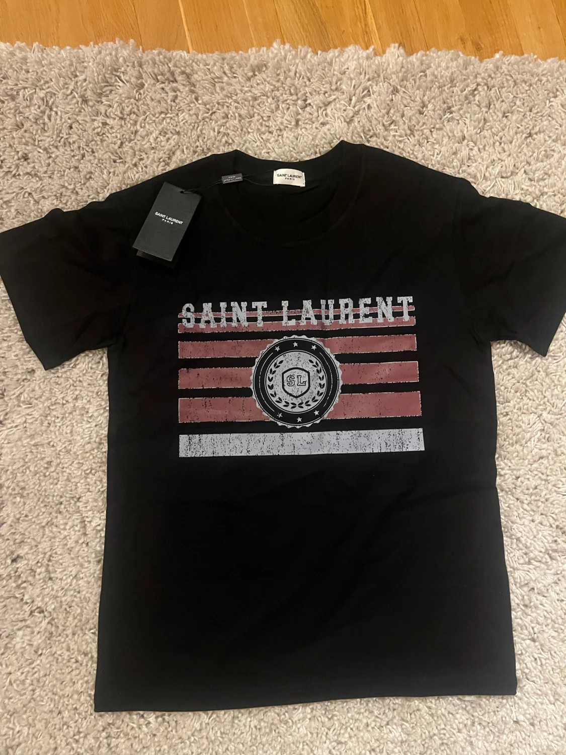 Svart Saint Laurent t-shirt med tryck