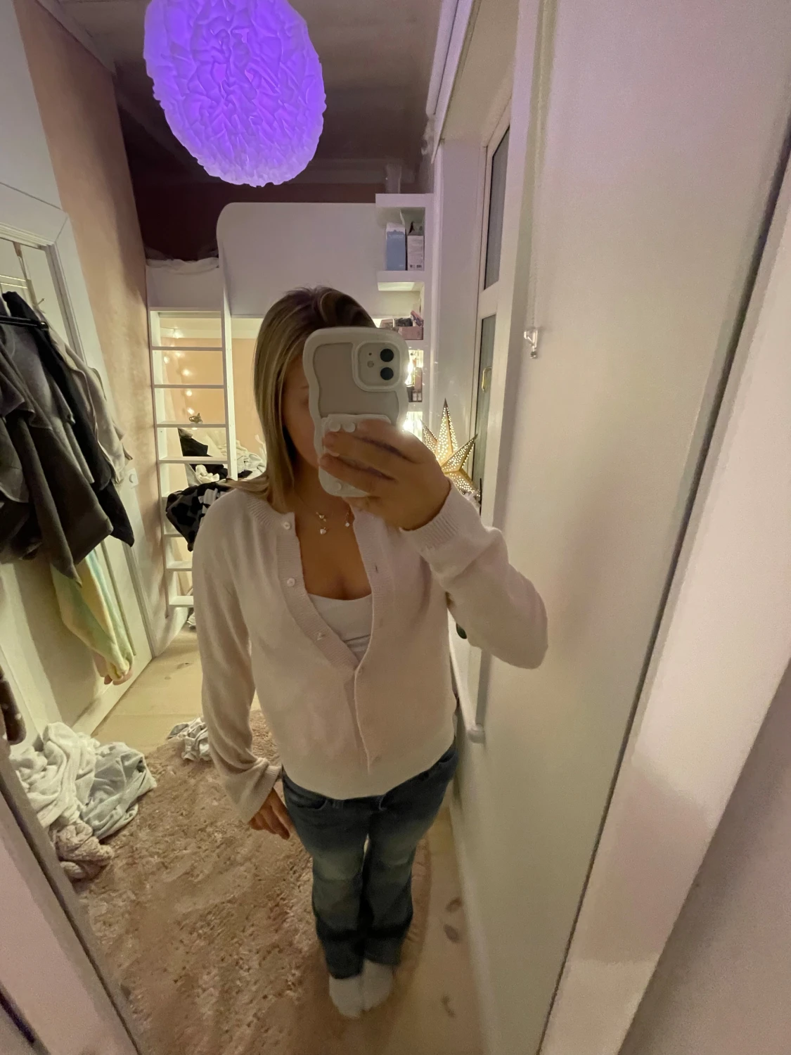 Ljusbeige kofta från H&M, M