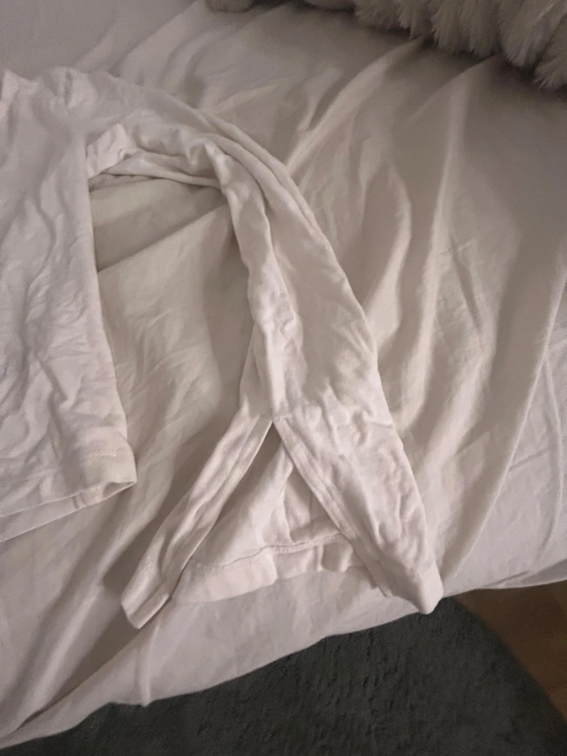 Vit långärmad basic tröja - 2