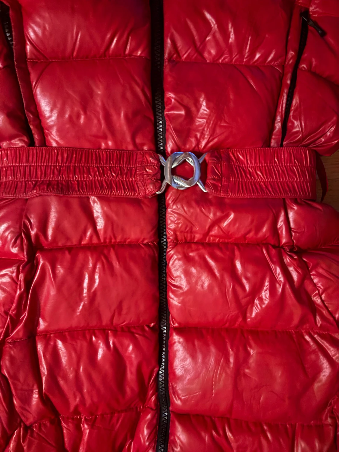  Colmar dunjacka med päls luva och bälte   - 4