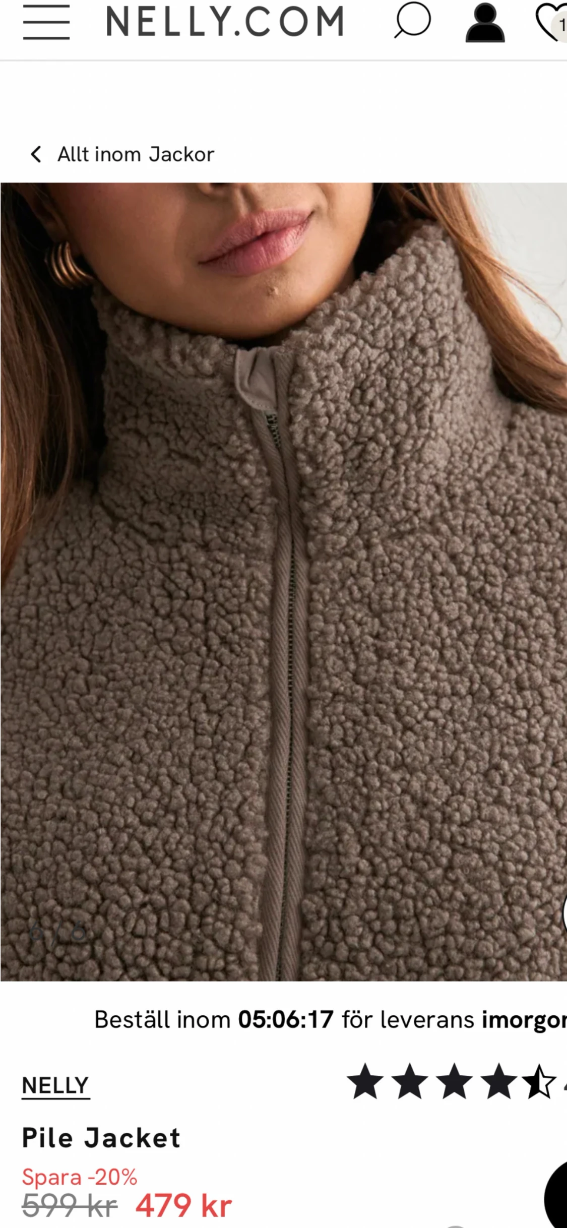 Brun teddyjacka från Nelly  - 1