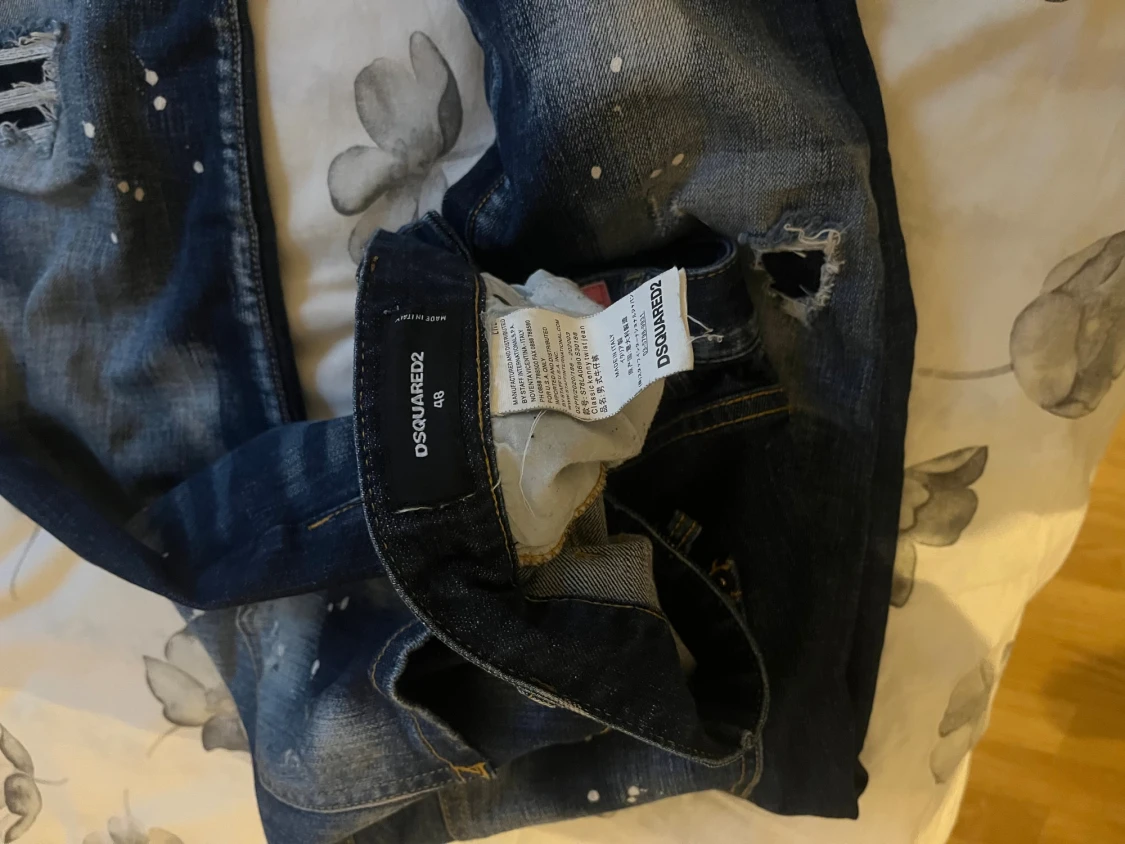 Dsquared2 blå jeans med slitningar - 3