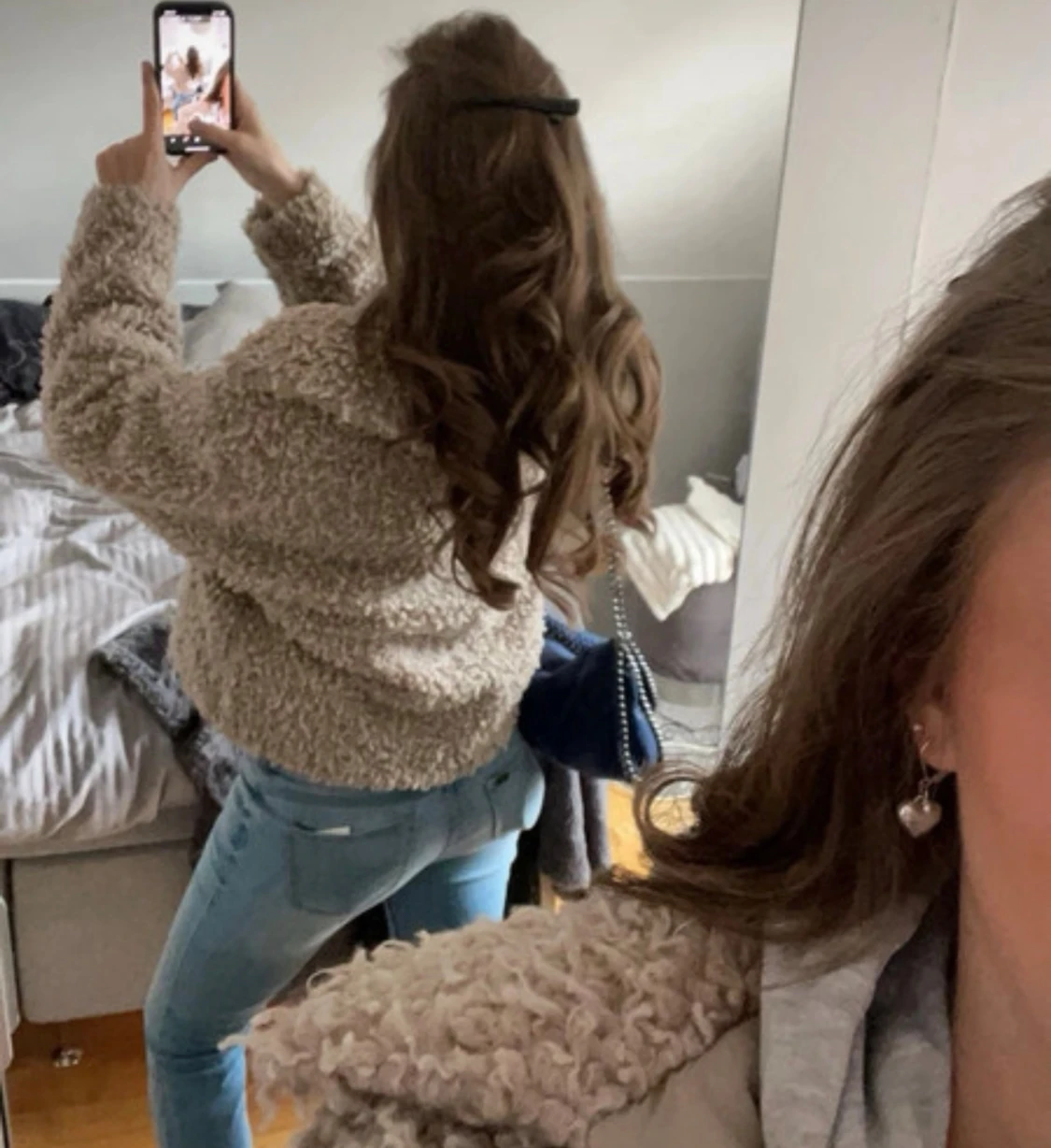 Beige teddyjacka - 1