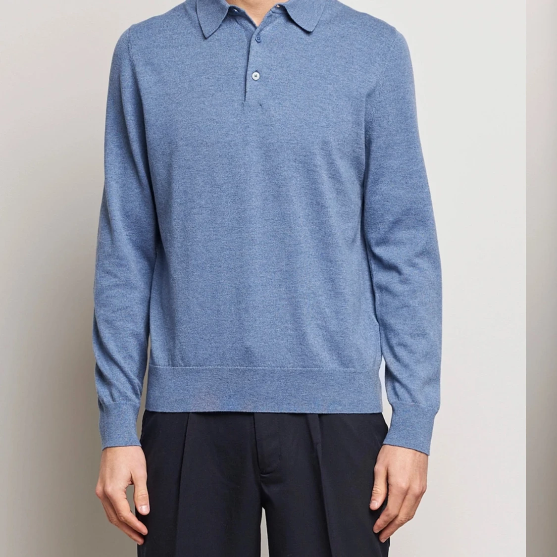 Ljusblå långärmad pikétröja från Filippa K - 3